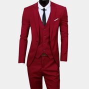 Slim-fit-stilvoller 3-teiliger Anzug für Hochzeiten und formelle Veranstaltungen 0