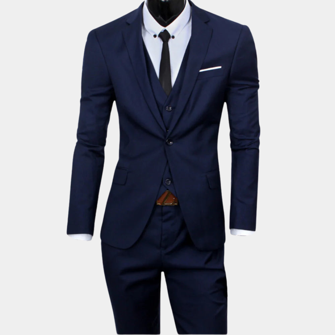 Slim-fit-stilvoller 3-teiliger Anzug für Hochzeiten und formelle Veranstaltungen 2