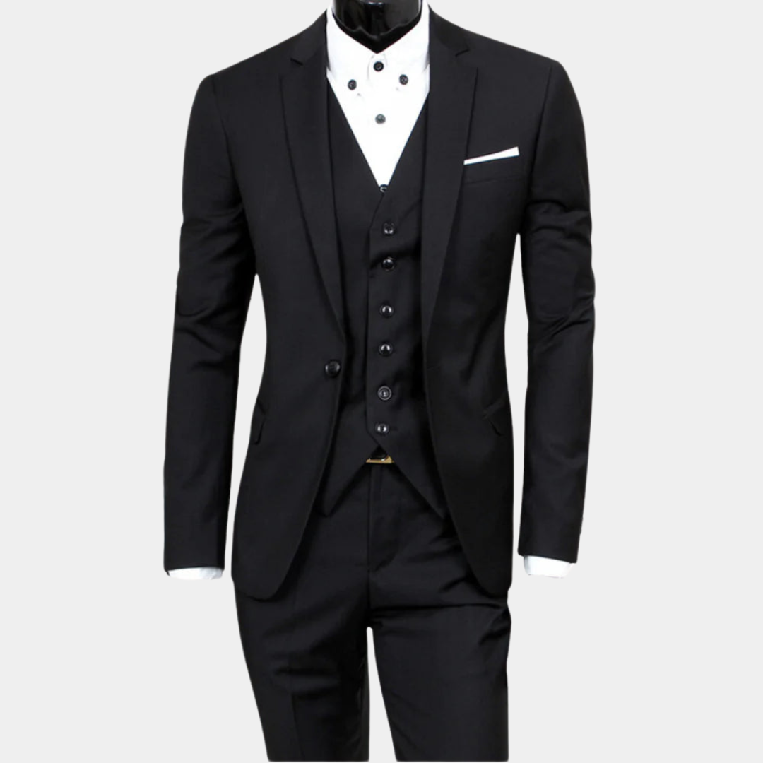 Slim-fit-stilvoller 3-teiliger Anzug für Hochzeiten und formelle Veranstaltungen 4