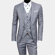 Slim-fit-stilvoller 3-teiliger Anzug für Hochzeiten und formelle Veranstaltungen 6