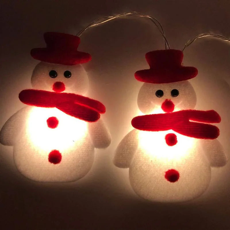SnowmanGlow | Lichterkette mit Plüschschneemann für Weihnachtsfeiern 2