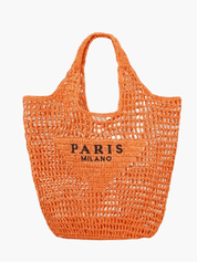 Stilvolle Strandtasche für Damen, handgefertigt aus Stroh im Boho-Stil 5