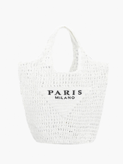 Stilvolle Strandtasche für Damen, handgefertigt aus Stroh im Boho-Stil 6