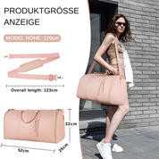 Stilvolle, faltbare Reisetasche für Damen aus wasserdichtem PU-Leder 1