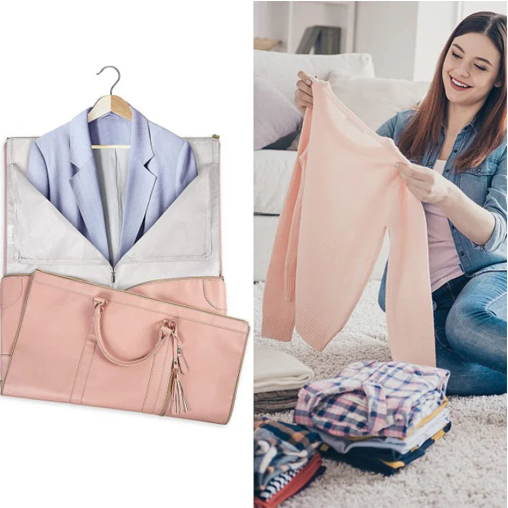 Stilvolle, faltbare Reisetasche für Damen aus wasserdichtem PU-Leder 2