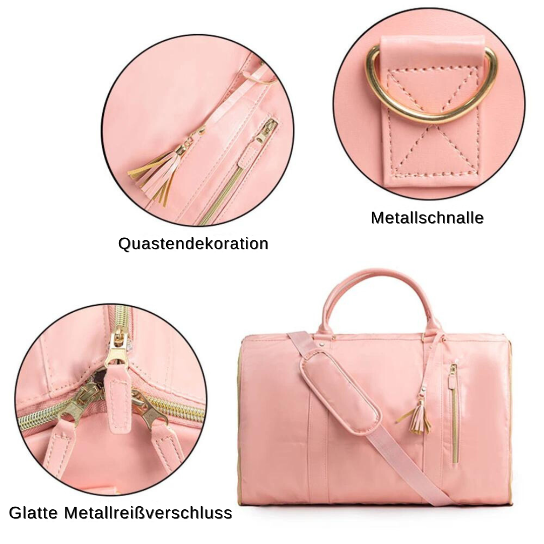 Stilvolle, faltbare Reisetasche für Damen aus wasserdichtem PU-Leder 6