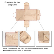 Stilvolle, faltbare Reisetasche für Damen aus wasserdichtem PU-Leder 8