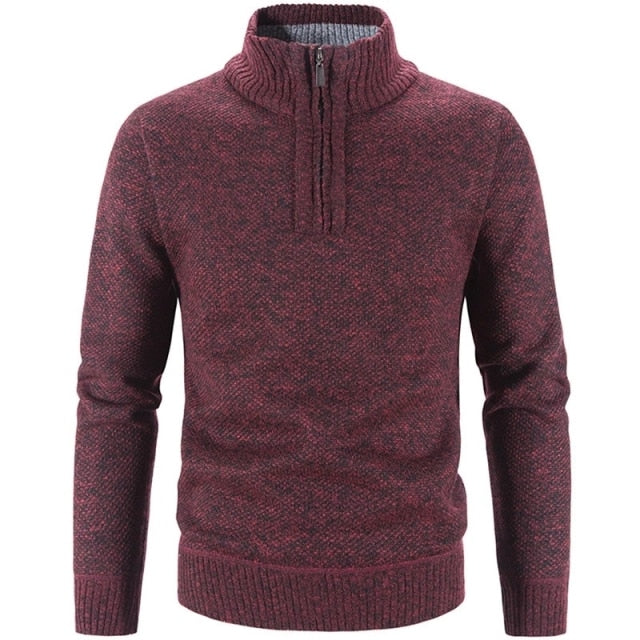 Stylischer Herrenpullover mit halbem Reißverschluss - SummitCraft 1