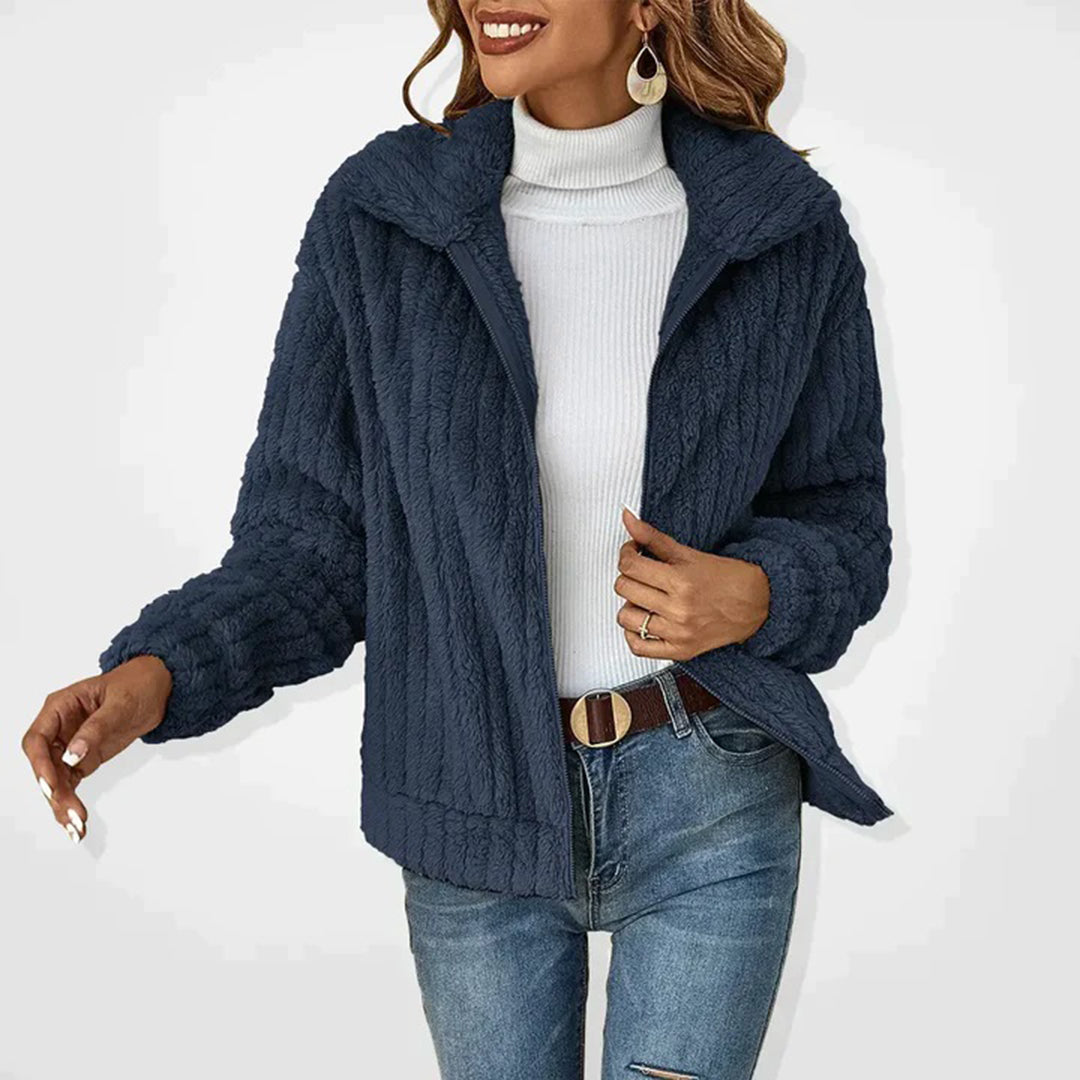 Jasmine | Luxuriöse Lange Fleecejacke für Wintertage