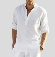 Paolo | Elegante Leinenhemd für Herren für einen Raffinierten und Sophisticated Stil
