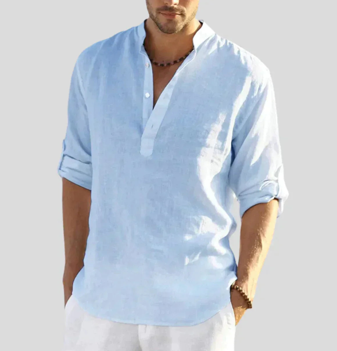 Paolo | Elegante Leinenhemd für Herren für einen Raffinierten und Sophisticated Stil