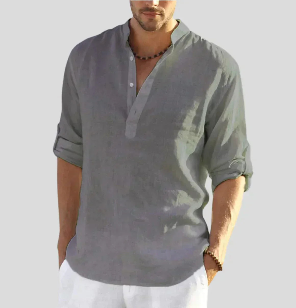 Paolo | Elegante Leinenhemd für Herren für einen Raffinierten und Sophisticated Stil