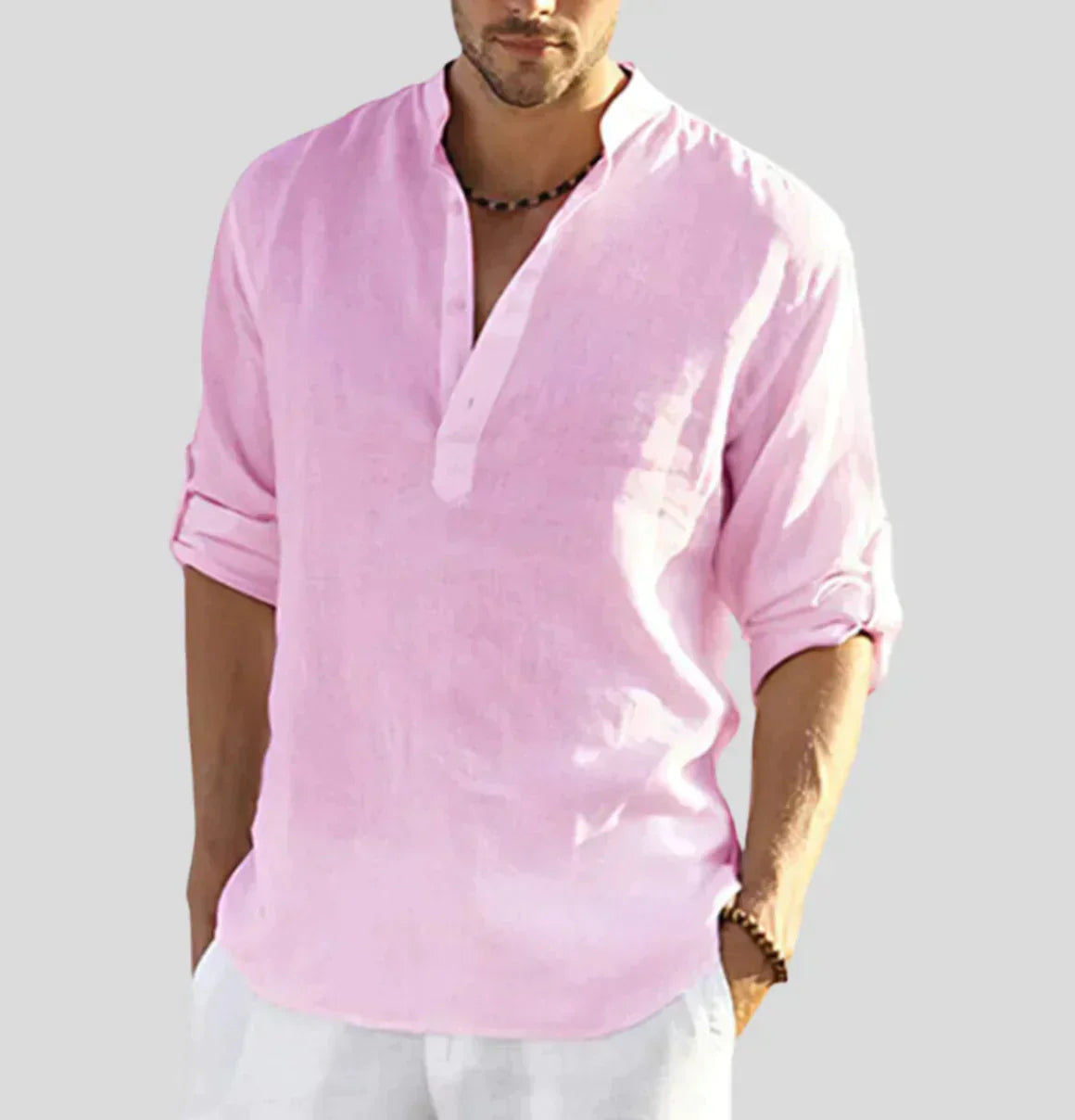Paolo | Elegante Leinenhemd für Herren für einen Raffinierten und Sophisticated Stil