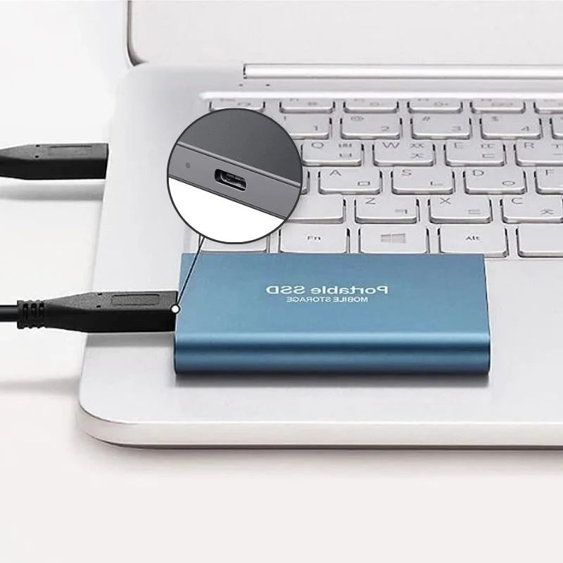 Tragbare 2 TB Externe SSD - Ultra Fast SSD External Festplatte mit USB 3.1 für die sichere Datenspeicherung 2