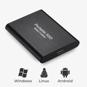 Tragbare 2 TB Externe SSD - Ultra Fast SSD External Festplatte mit USB 3.1 für die sichere Datenspeicherung 4