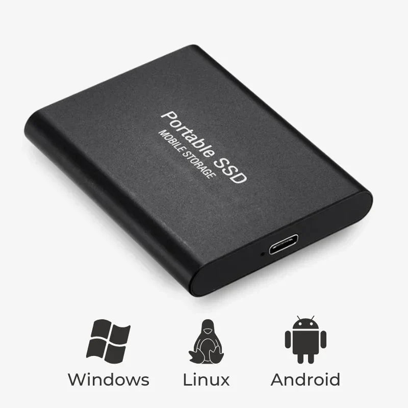 Tragbare 2 TB Externe SSD - Ultra Fast SSD External Festplatte mit USB 3.1 für die sichere Datenspeicherung 4