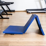 Tragbare dreiteilige Yogamatte mit dicker Polsterung, rutschfester PU-Oberfläche und Griff 5