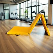 Tragbare dreiteilige Yogamatte mit dicker Polsterung, rutschfester PU-Oberfläche und Griff 8