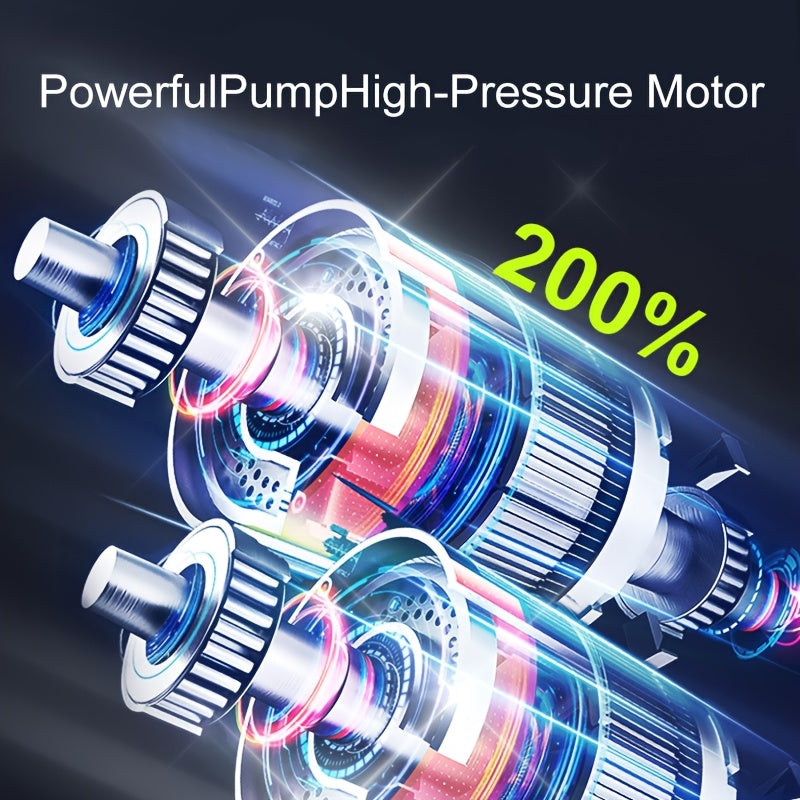 Tragbarer Luftkompressor mit LCD -Bildschirm und LED -Licht - 150 psi -Inflator für Autos, Fahrräder und Sportgeräte 5