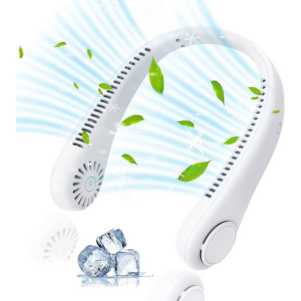 Tragbarer Nackenventilator mit einstellbaren Geschwindigkeiten-Ergonomisch, leichtes Design für Freisprechkühlung, lange Akkulaufzeit 0