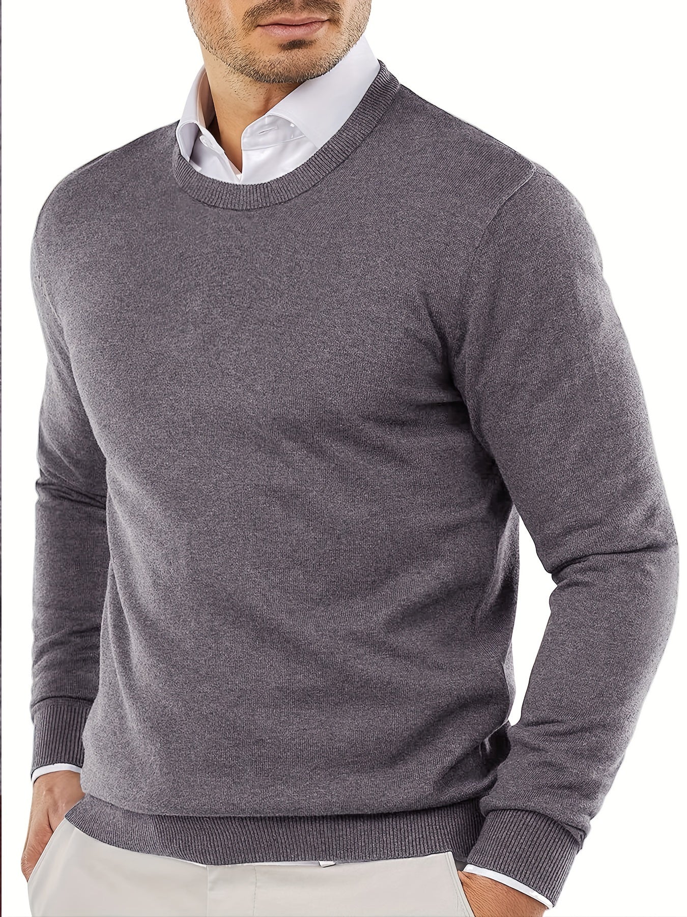 Trendiger Strickpullover mit Rundhalsausschnitt – Dante 3