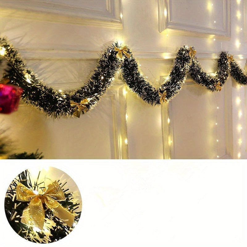 TwinkleTinsel – 2-teiliges LED-Weihnachtslichterketten-Set für den Innen- und Außenbereich 3
