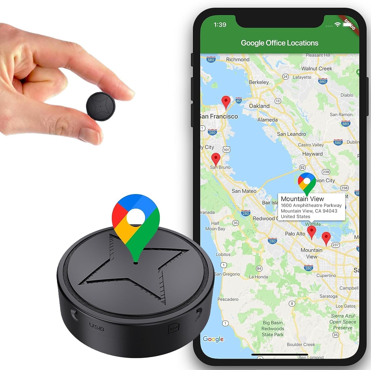 Ultracompact Magnetic GPS Tracker für das Auto- und Fahrzeugverfolgung-Echtzeit-Standortgeräte für Haustiere und Wertsachen 0