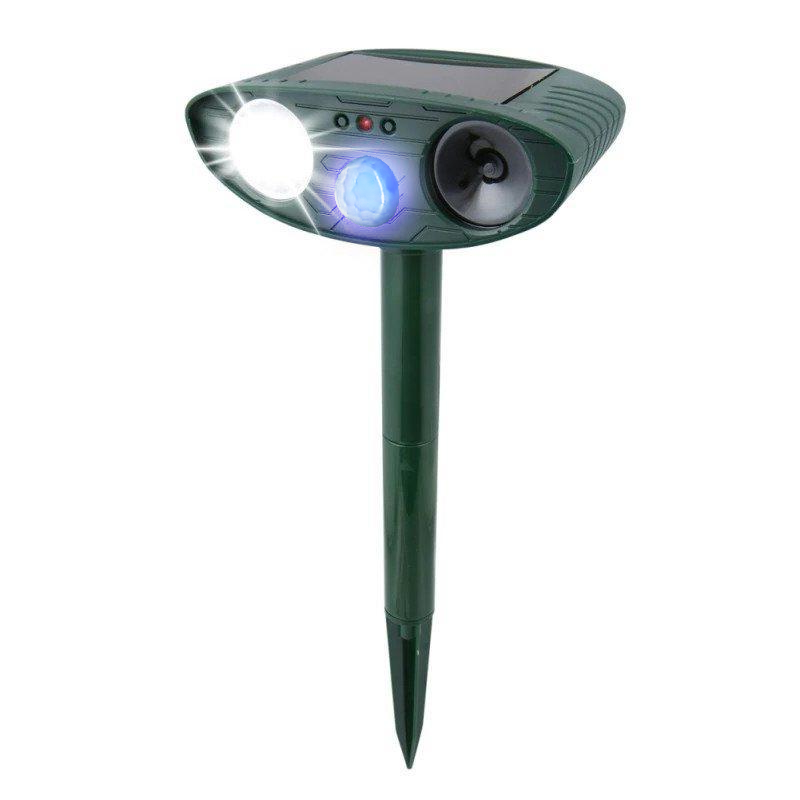 Ultraschall -Kaninchen -Repeller - Solar angetrieben und blinkendes Licht - Kaninchen loswerden 0