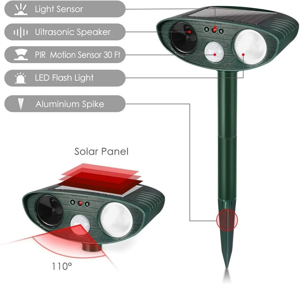 Ultrasonic Chipmunk Repeller - Solar angetrieben - werden in 48 Stunden Chipmunks los 3