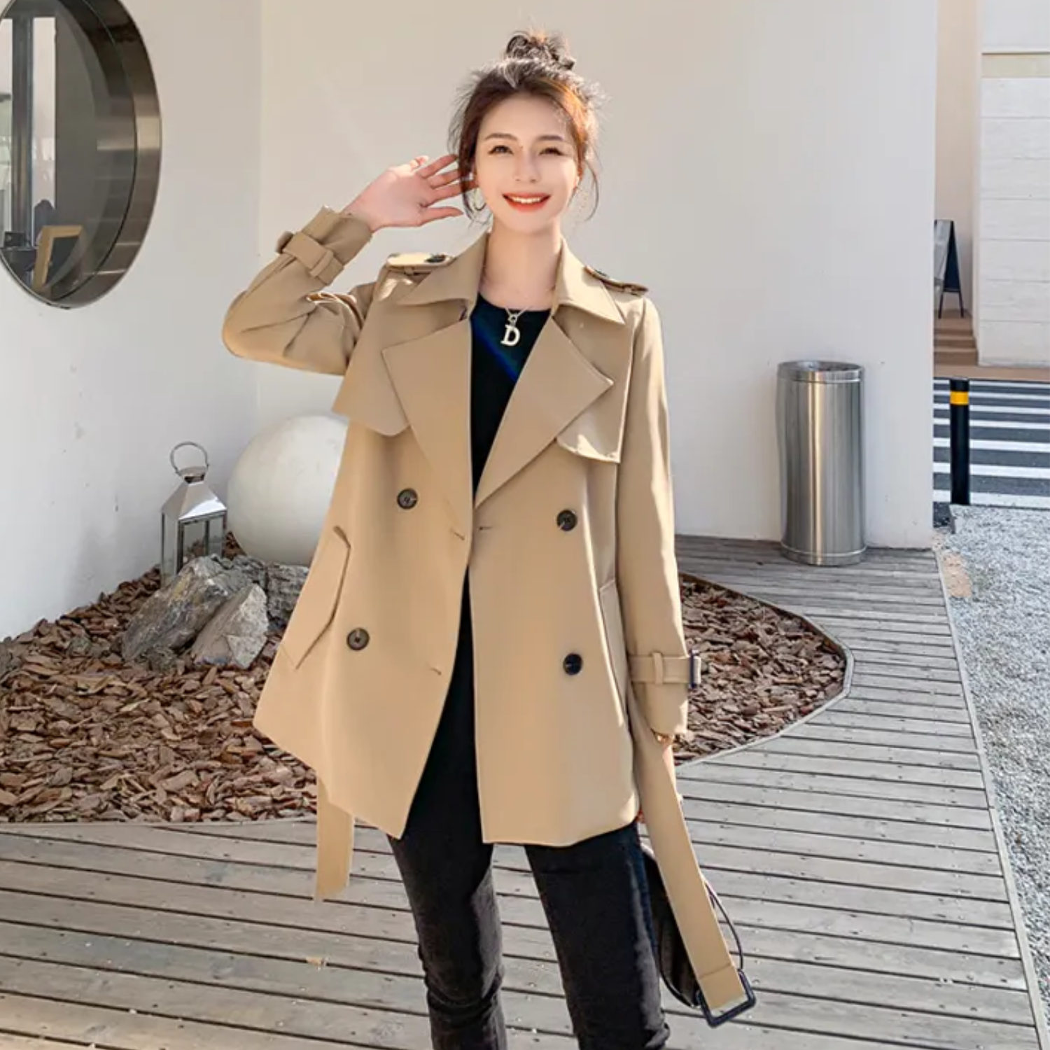 Milan| Avslappnad dam-trenchcoat