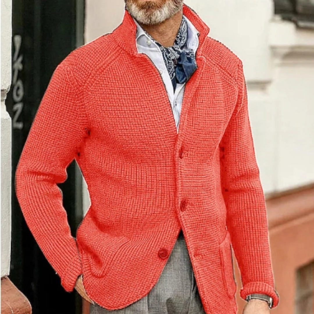 Brix | Stilren och varm herrstrickcardigan