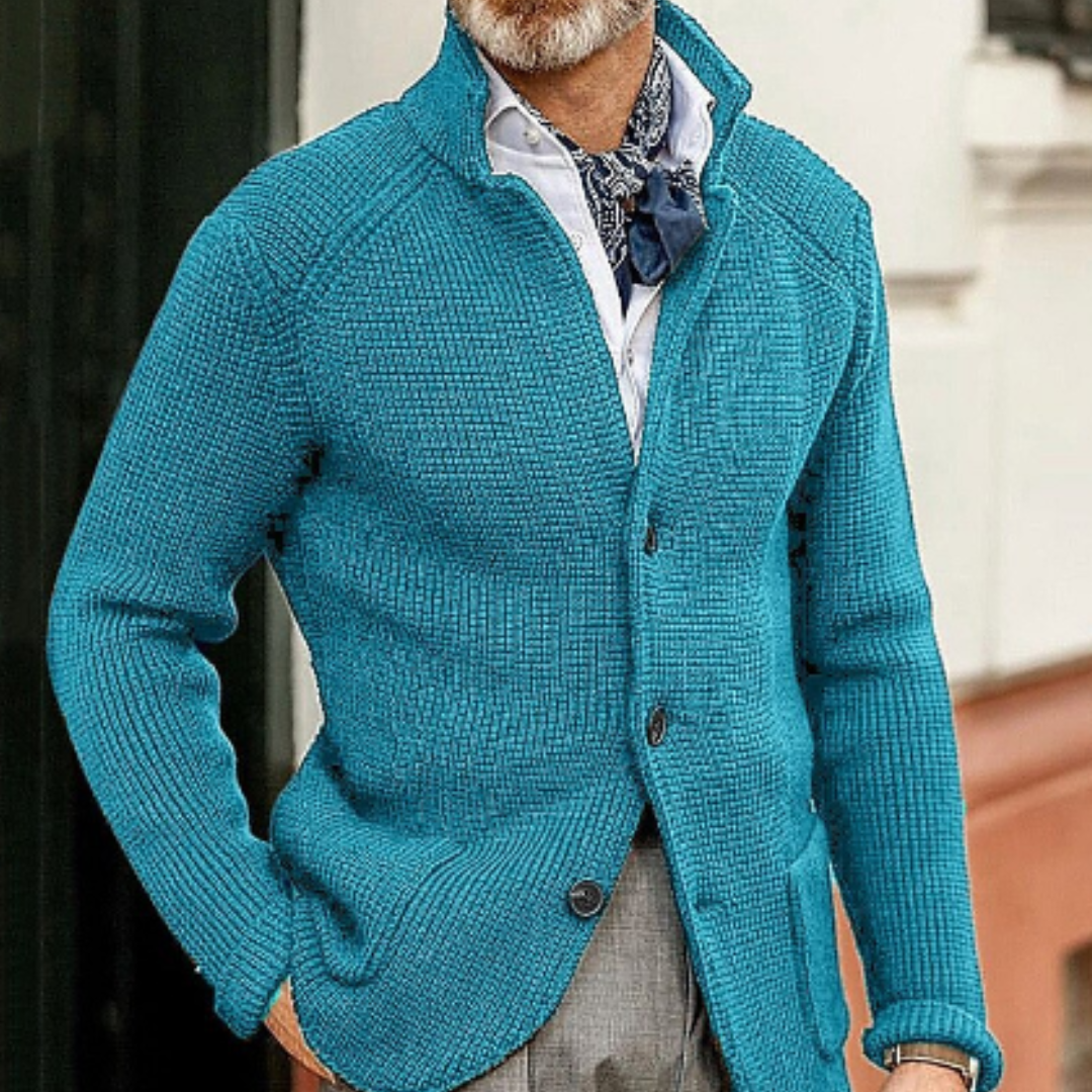 Brix | Stilren och varm herrstrickcardigan