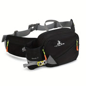 Vielseitige Laufgürteltasche mit Flaschenhalter – Strapazierfähiges Nylon mit Reißverschlüssen für Wanderungen und Marathonläufe. 0