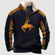 Vintage Fleece Winterpullover mit Reißverschluss für Herren - Felix 4
