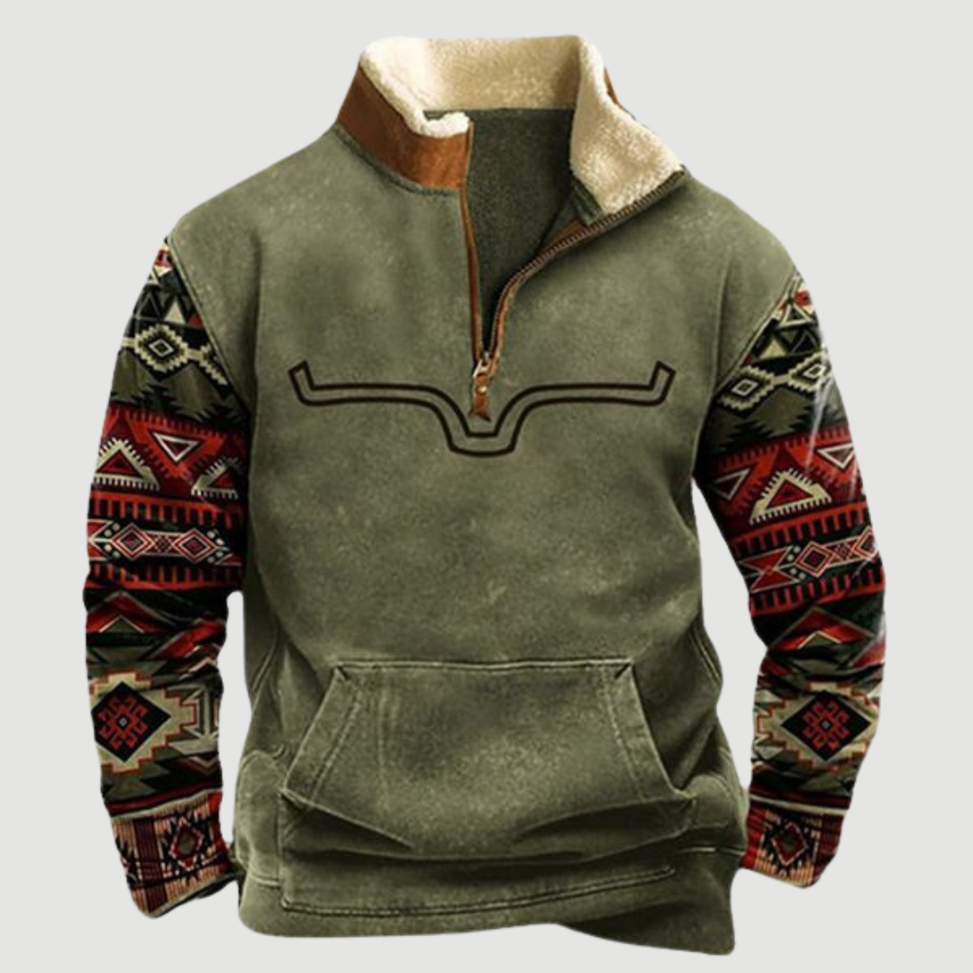 Vintage Fleece Winterpullover mit Reißverschluss für Herren - Felix 5