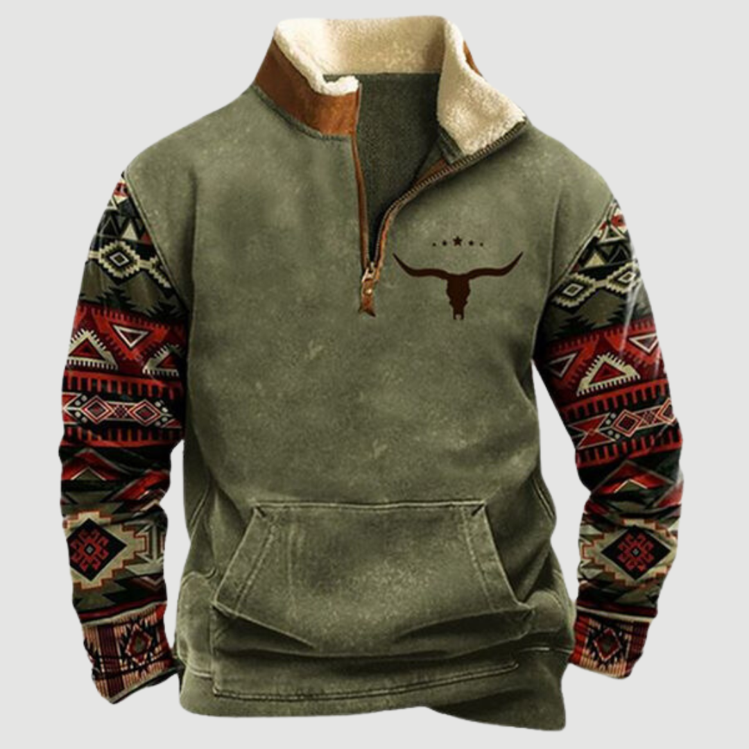 Vintage Fleece Winterpullover mit Reißverschluss für Herren - Felix 6