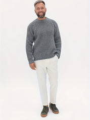 Warmer, einfarbiger Strickpullover für Herren – Elliot 0