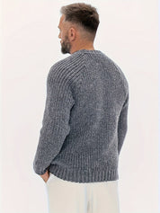 Warmer, einfarbiger Strickpullover für Herren – Elliot 4