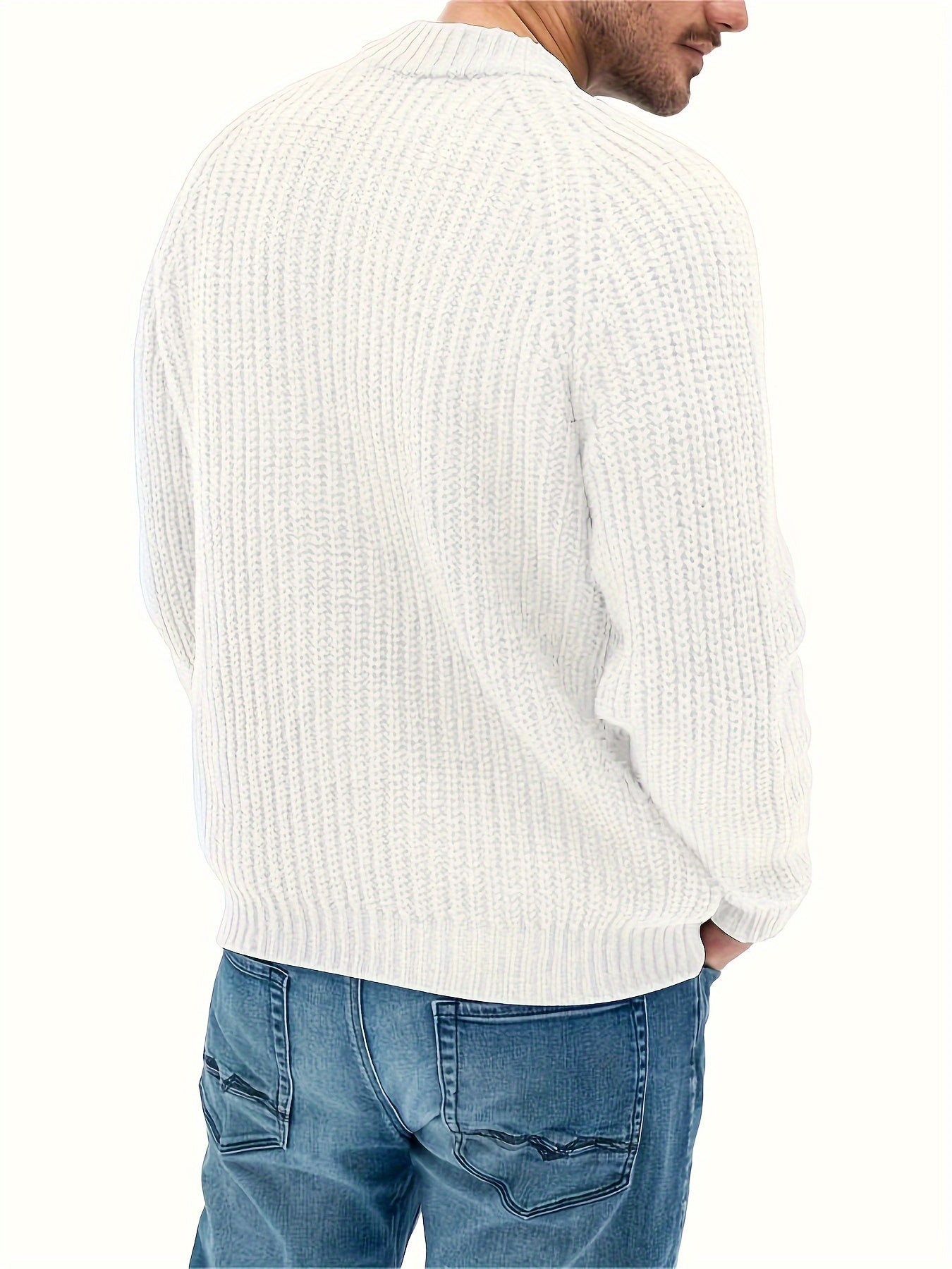 Warmer, einfarbiger Strickpullover für Herren – Elliot 7