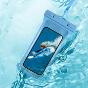 Wasserdichte Telefonbeutel mit Nackengurt für Strand und Reisen-Langlebige PVC-Smartphone-Hülle für 20-32 cm-Geräte 2