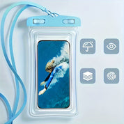 Wasserdichte Telefonbeutel mit Nackengurt für Strand und Reisen-Langlebige PVC-Smartphone-Hülle für 20-32 cm-Geräte 6