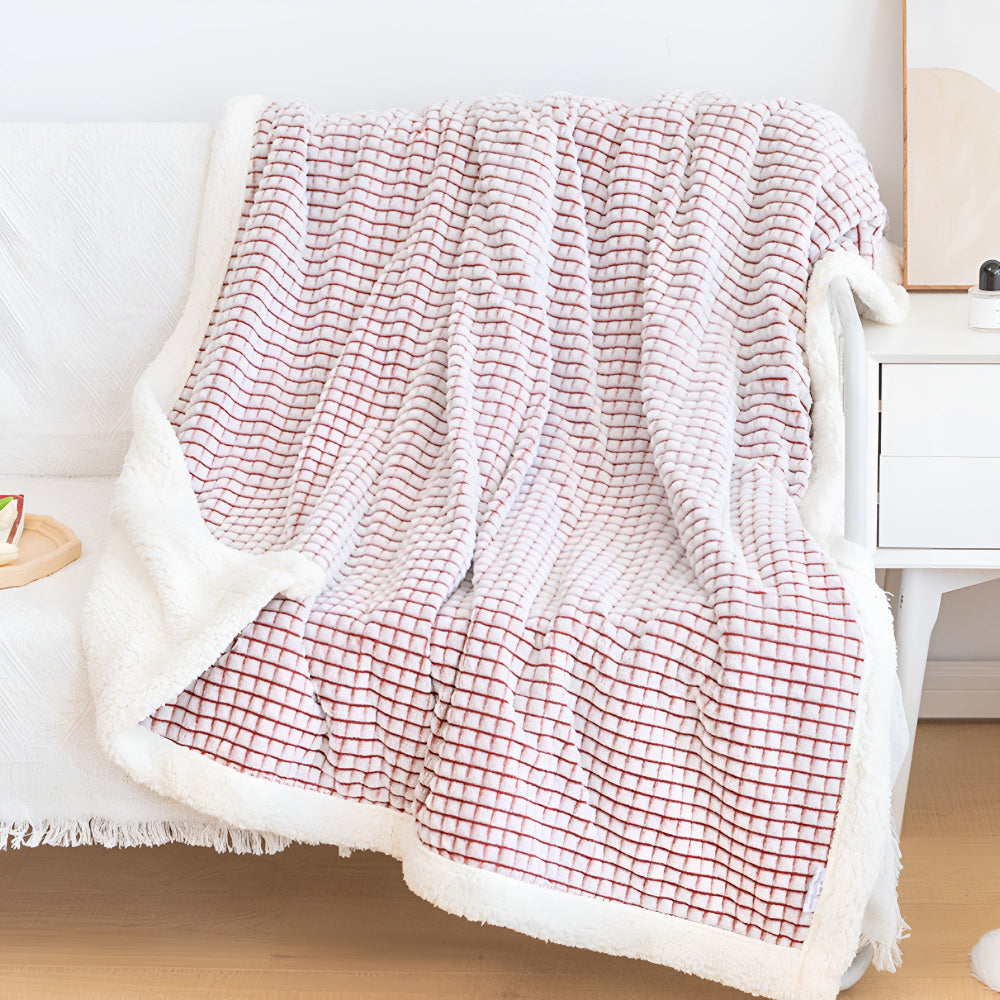 Weiche Waffel Sherpa Decke für ultimativen Komfort und Wärme 9