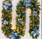 Weihnachtsgirlande | Elegante Rattangirlande mit warmer LED-Beleuchtung 2