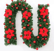 Weihnachtsgirlande | Elegante Rattangirlande mit warmer LED-Beleuchtung 6