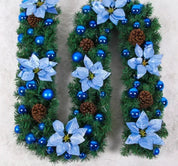 Weihnachtsgirlande | Elegante Rattangirlande mit warmer LED-Beleuchtung 7