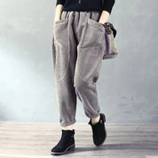 THEA | Avslappnade fleece vinter baggybyxor