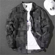 Herren Patchwork Hemd – Atmungsaktiv & Stilvoll
