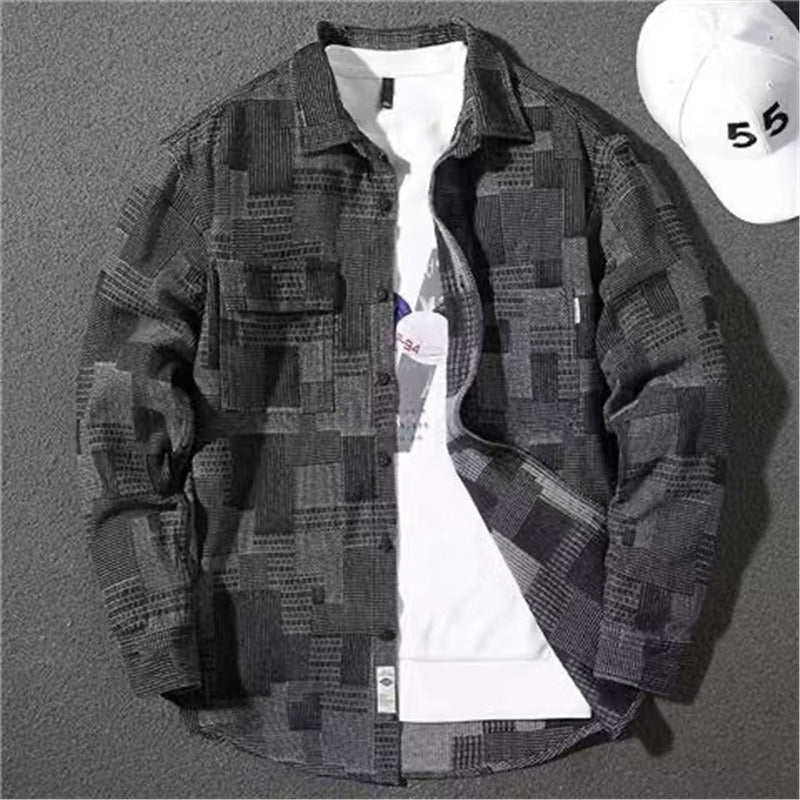 Herren Patchwork Hemd – Atmungsaktiv & Stilvoll