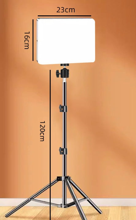 Justerbar LED-ljusstativ för fotografi och video - 1,1 m höjd, robust aluminiumstativ med lampa