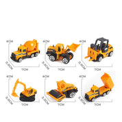 Tragbares Baustellenfahrzeug-Spielset für Kinder – Mini-LKWs, Bagger und Aufbewahrungskoffer für einfachen Transport